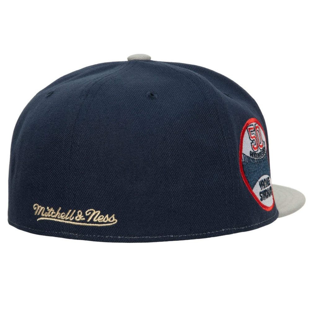 New York Yankees Yankee Stadium 50th Anniversary Homefield Fitted Hat Cream/Gray | Mitchell & Ness