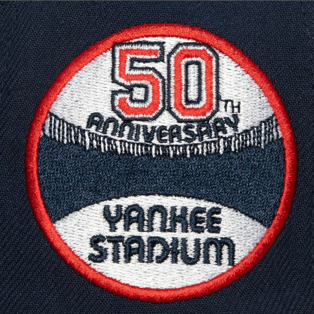 New York Yankees Yankee Stadium 50th Anniversary Homefield Fitted Hat Cream/Gray | Mitchell & Ness