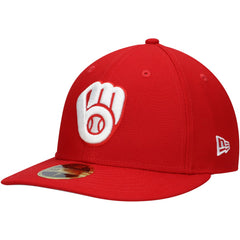 Milwaukee Brewers Low Profile 59FIFTY Fitted Hat Scarlet | New Era