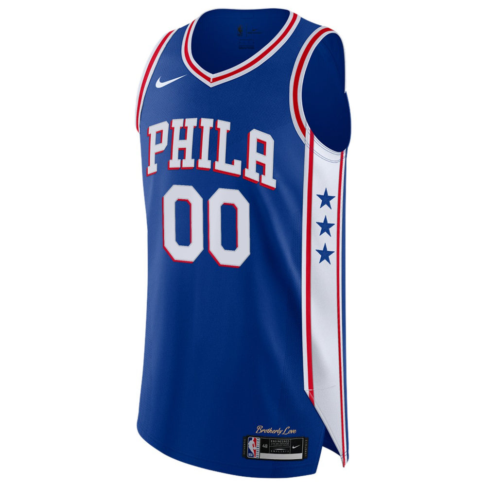Philadelphia 76ers Custom Authentic Jersey - Icon Edition - Royal