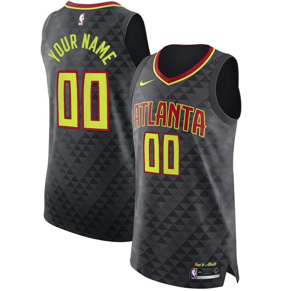 Atlanta Hawks Authentic Custom Jersey Black - Icon Edition