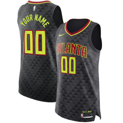 Atlanta Hawks Authentic Custom Jersey Black - Icon Edition