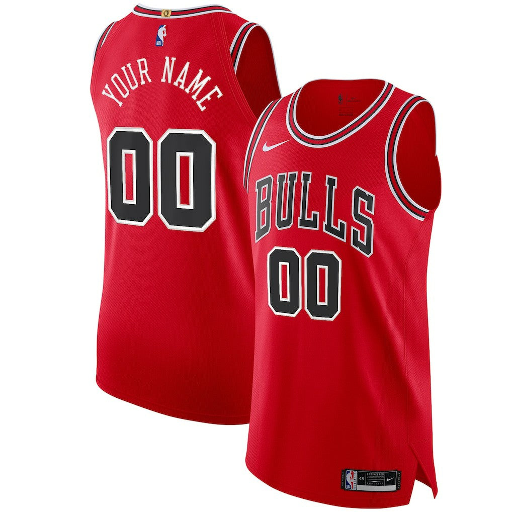 Chicago Bulls Authentic Custom Jersey Red sale - Icon Edition