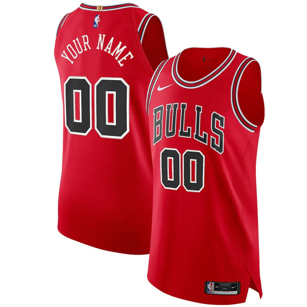 Chicago Bulls Authentic Custom Jersey Red sale - Icon Edition