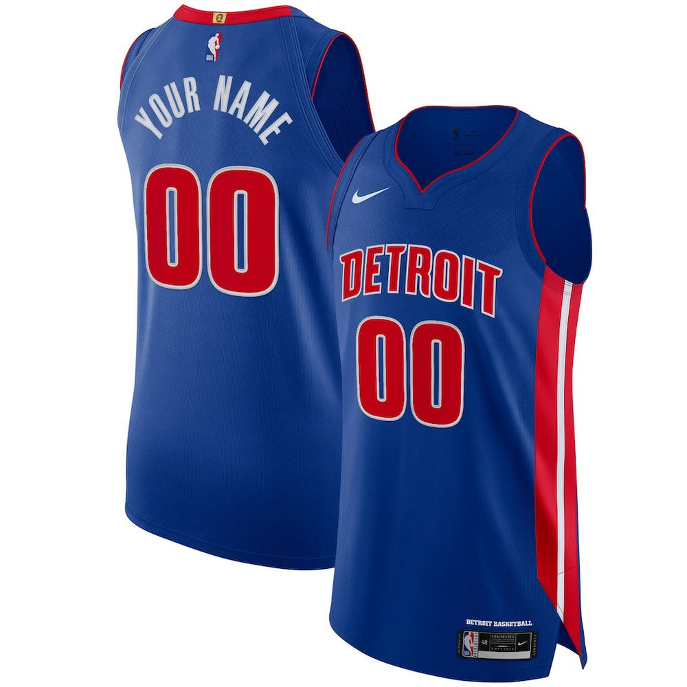 Detroit Pistons Authentic Custom Jersey Blue sale - Icon Edition