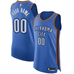 Oklahoma City Thunder Authentic Custom Jersey Blue - Icon Edition