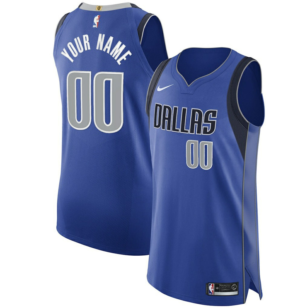 Dallas Mavericks 2020/21 Authentic Custom Jersey Royal sale - Icon Edition