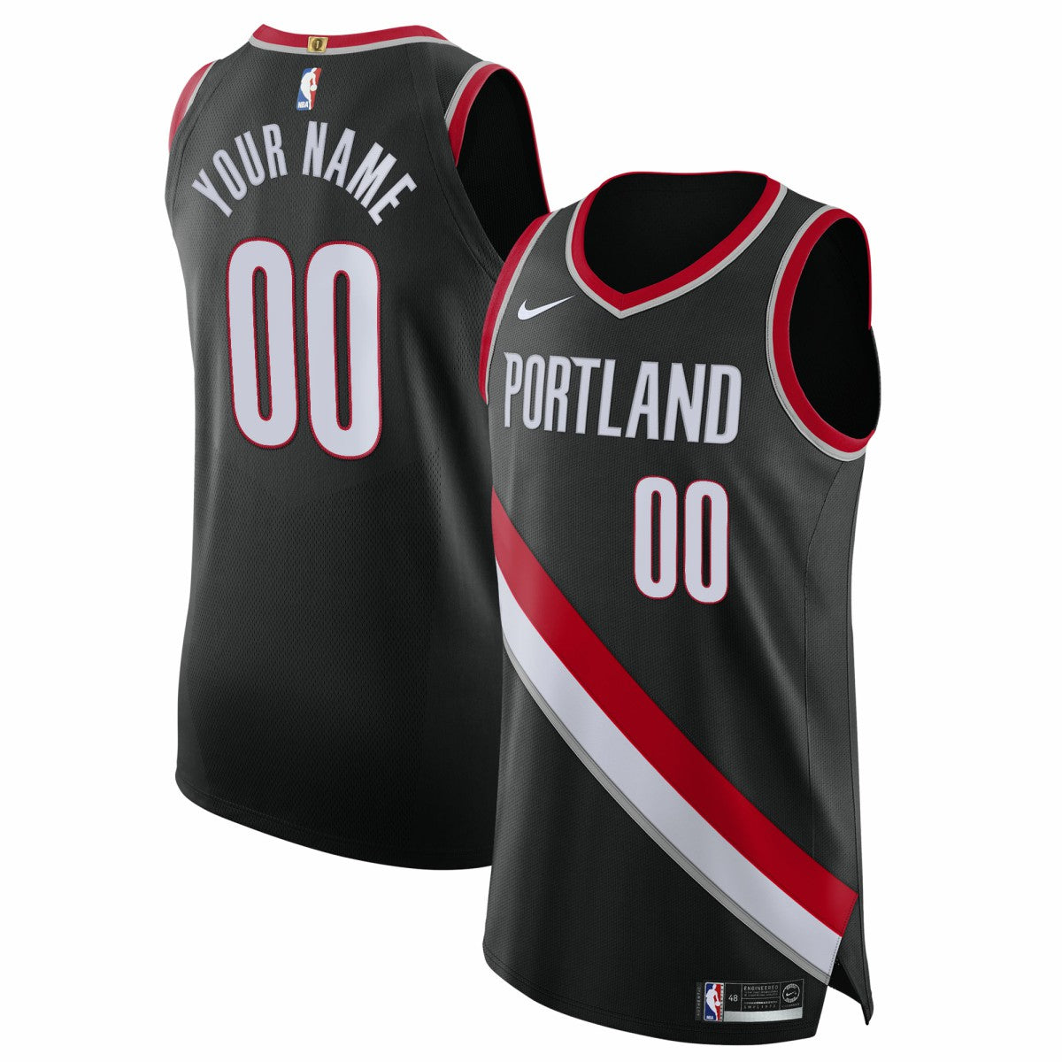 Portland Trail Blazers 2020/21 Authentic Custom Jersey Black - Icon Edition