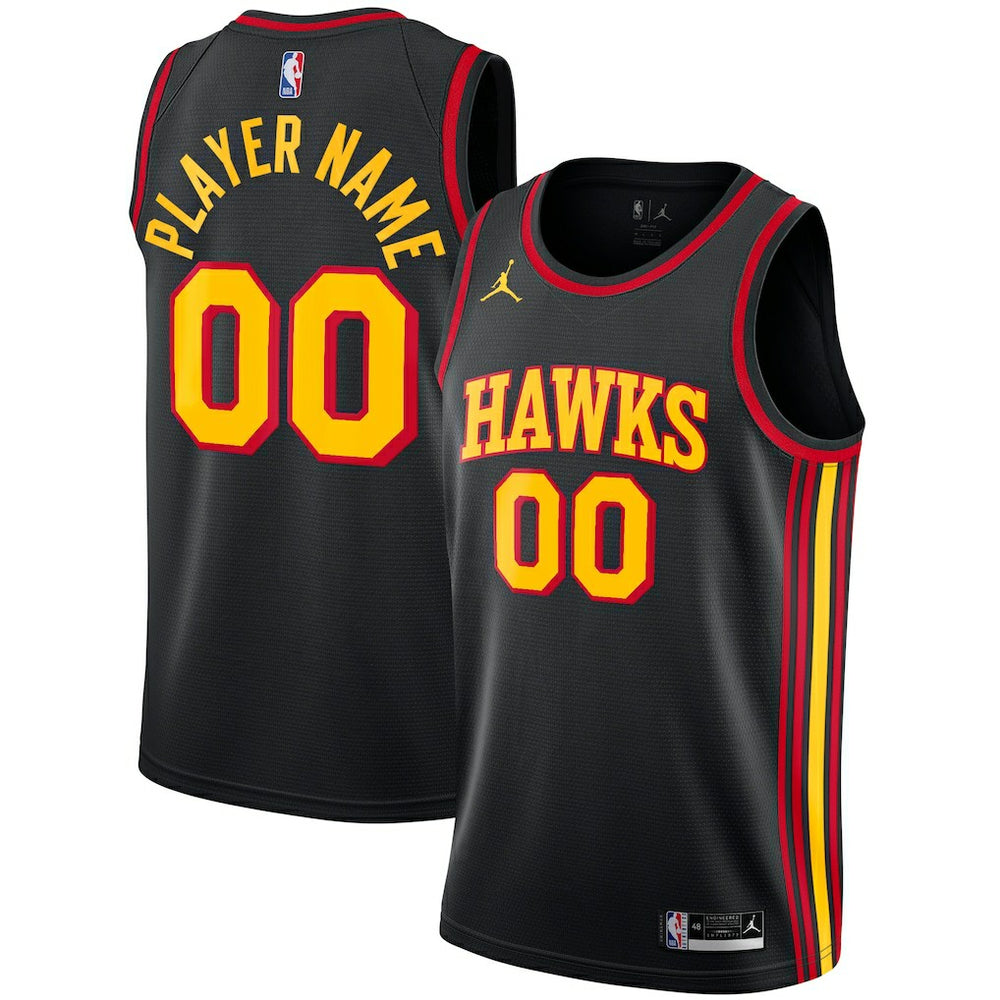 Atlanta Hawks Jordan Brand Swingman Custom Jersey - Statement Edition - Black outlet