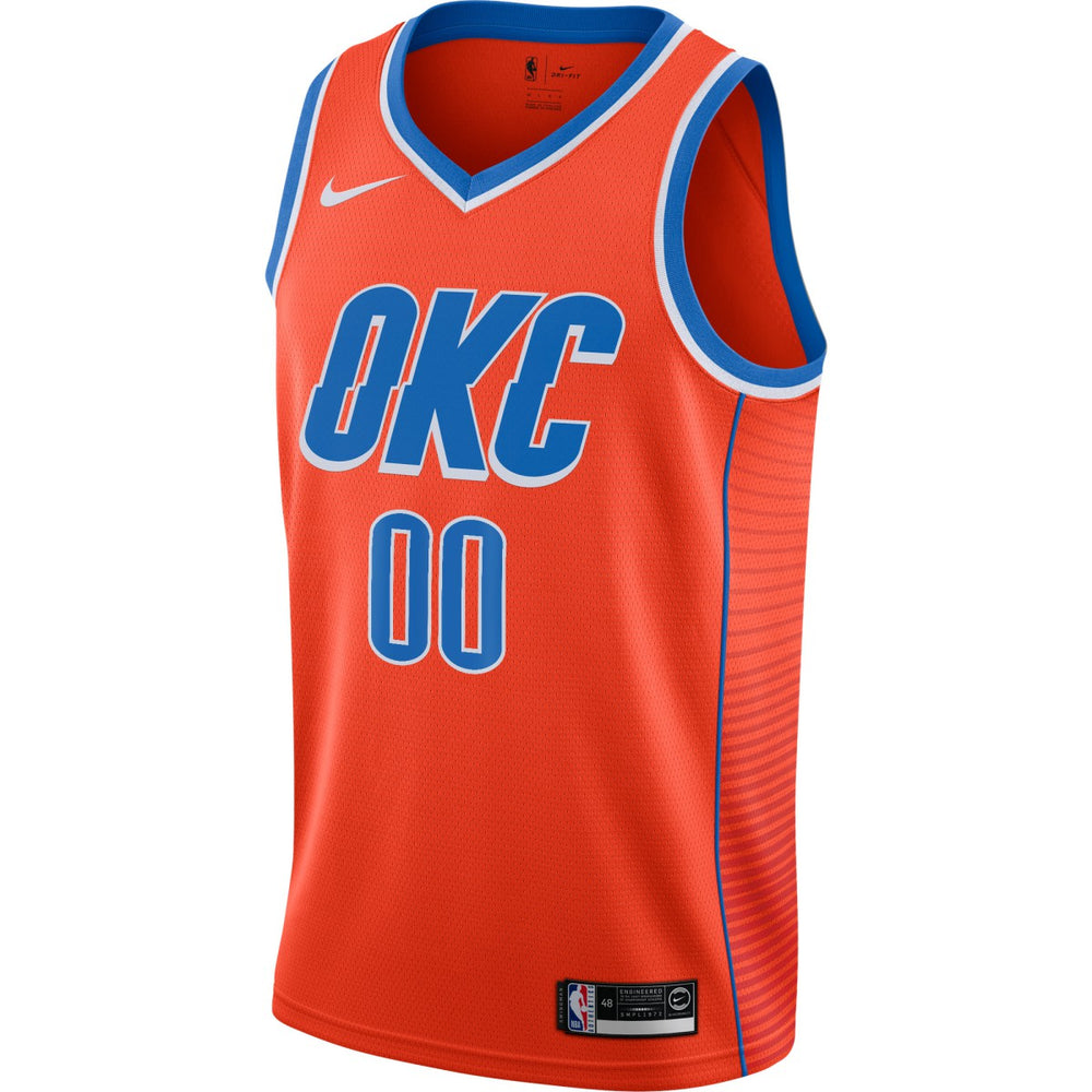 Oklahoma City Thunder Jordan Brand Swingman Custom Jersey - Statement Edition - Orange cheap