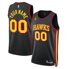 Atlanta Hawks Jordan Brand Unisex 2022/23 Swingman Custom Jersey - Statement Edition - Black shop