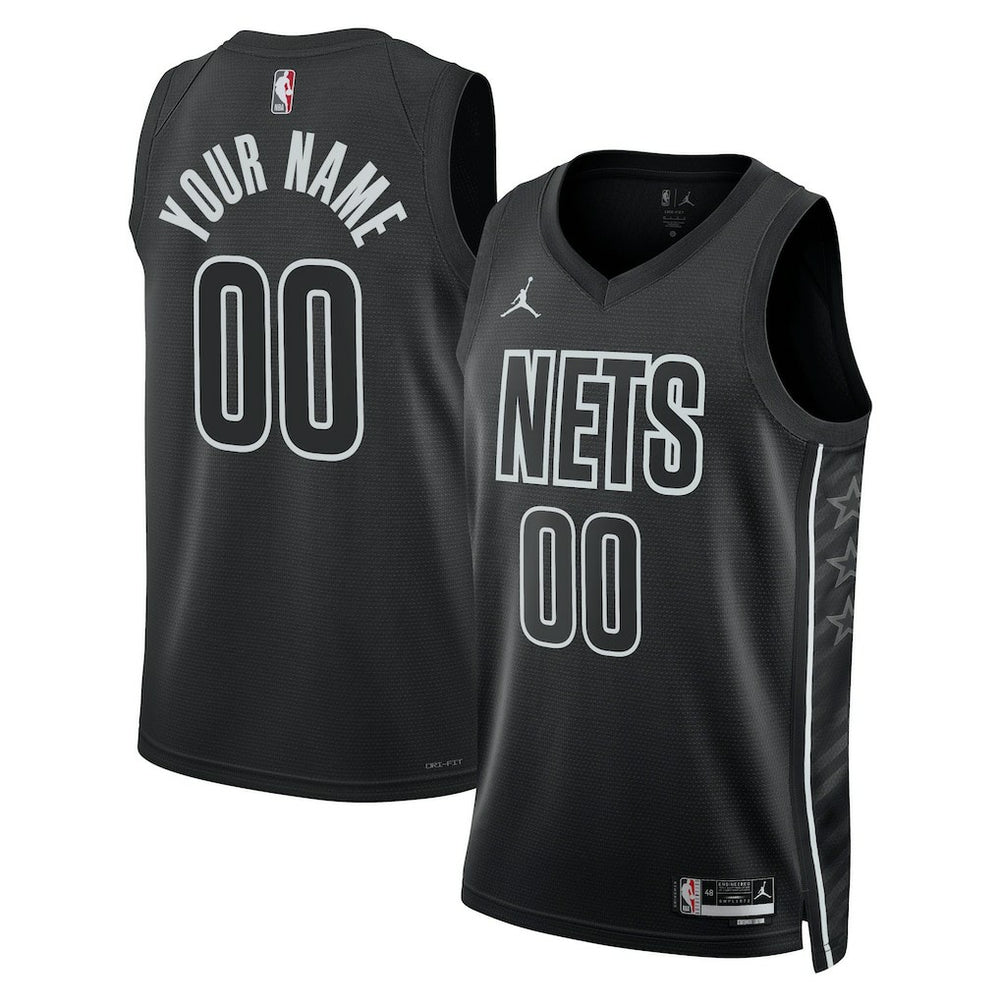 Brooklyn Nets Jordan Brand Unisex 2022/23 Swingman Custom Jersey - Statement Edition - Black shop
