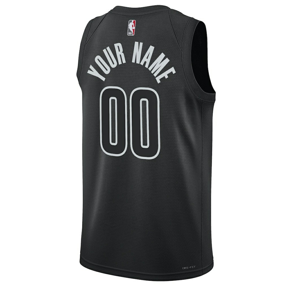 Brooklyn Nets Jordan Brand Unisex 2022/23 Swingman Custom Jersey - Statement Edition - Black shop