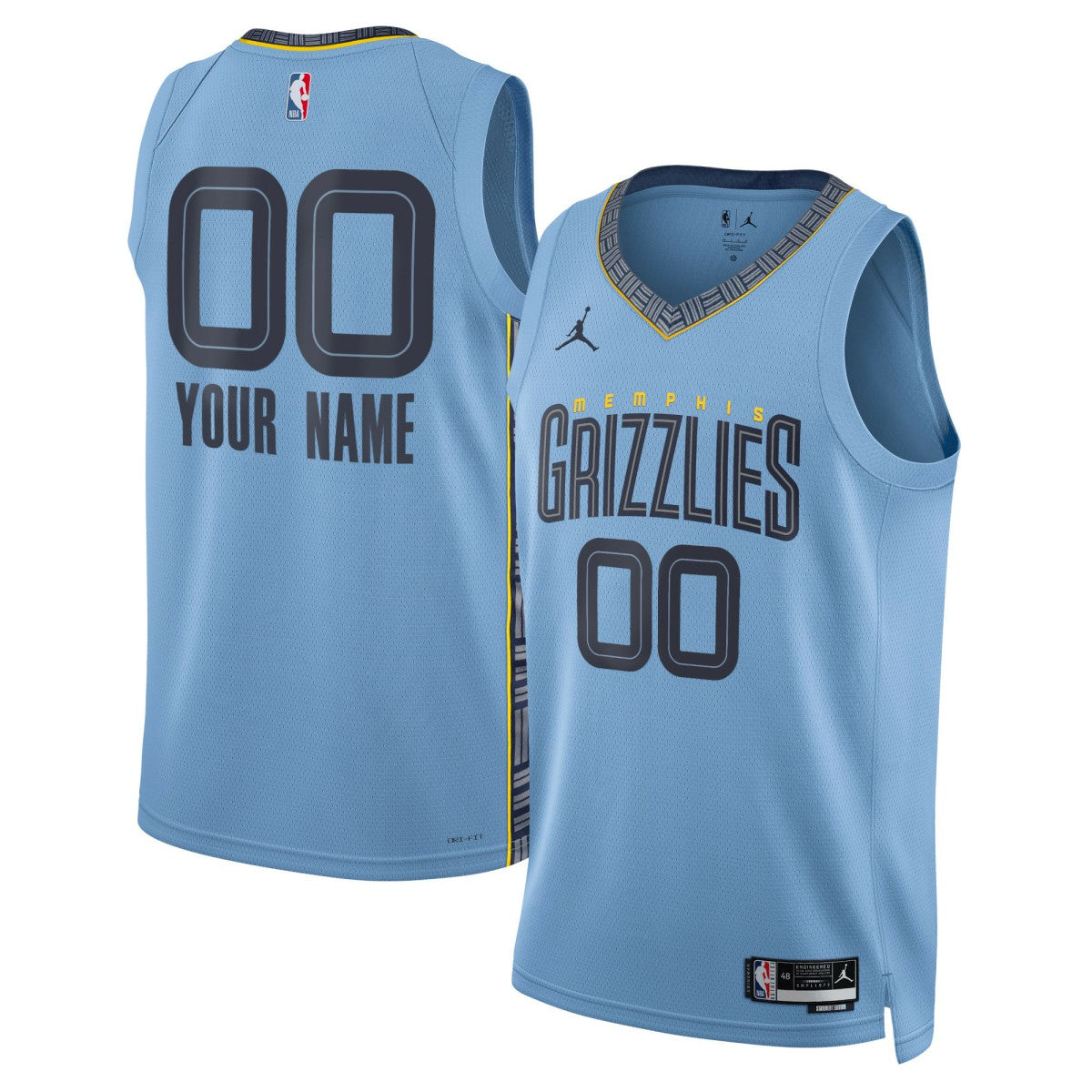 Memphis Grizzlies Jordan Brand Unisex 2022/23 Swingman Custom Jersey - Statement Edition - Blue sale