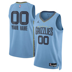 Memphis Grizzlies Jordan Brand Unisex 2022/23 Swingman Custom Jersey - Statement Edition - Blue sale