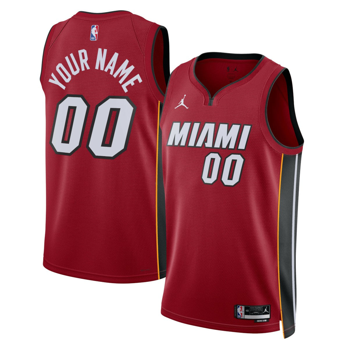 Miami Heat Jordan Brand Unisex 2022/23 Swingman Custom Jersey - Statement Edition - Red sale