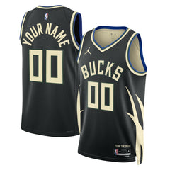 Milwaukee Bucks Jordan Brand Unisex 2022/23 Swingman Custom Jersey - Statement Edition - Black on sale