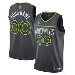 Minnesota Timberwolves Jordan Brand Unisex 2022/23 Swingman Custom Jersey - Statement Edition - Black outlet