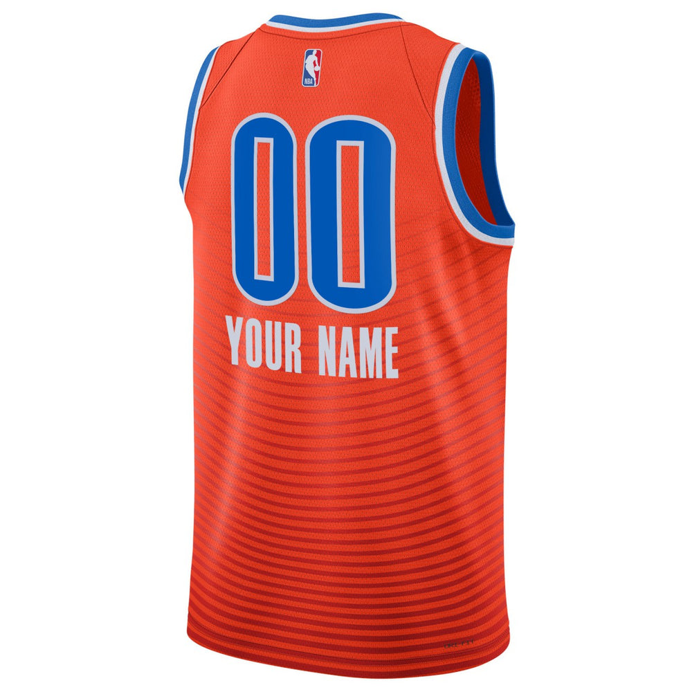 Oklahoma City Thunder Jordan Brand Unisex 2022/23 Swingman Custom Jersey - Statement Edition - Orange discount