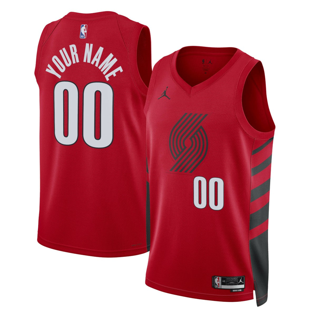 Portland Trail Blazers Jordan Brand Unisex 2022/23 Swingman Custom Jersey - Statement Edition - Red discount