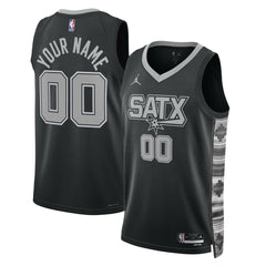 San Antonio Spurs Jordan Brand Unisex 2022/23 Swingman Custom Jersey - Statement Edition - Black online