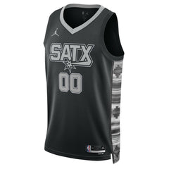 San Antonio Spurs Jordan Brand Unisex 2022/23 Swingman Custom Jersey - Statement Edition - Black online