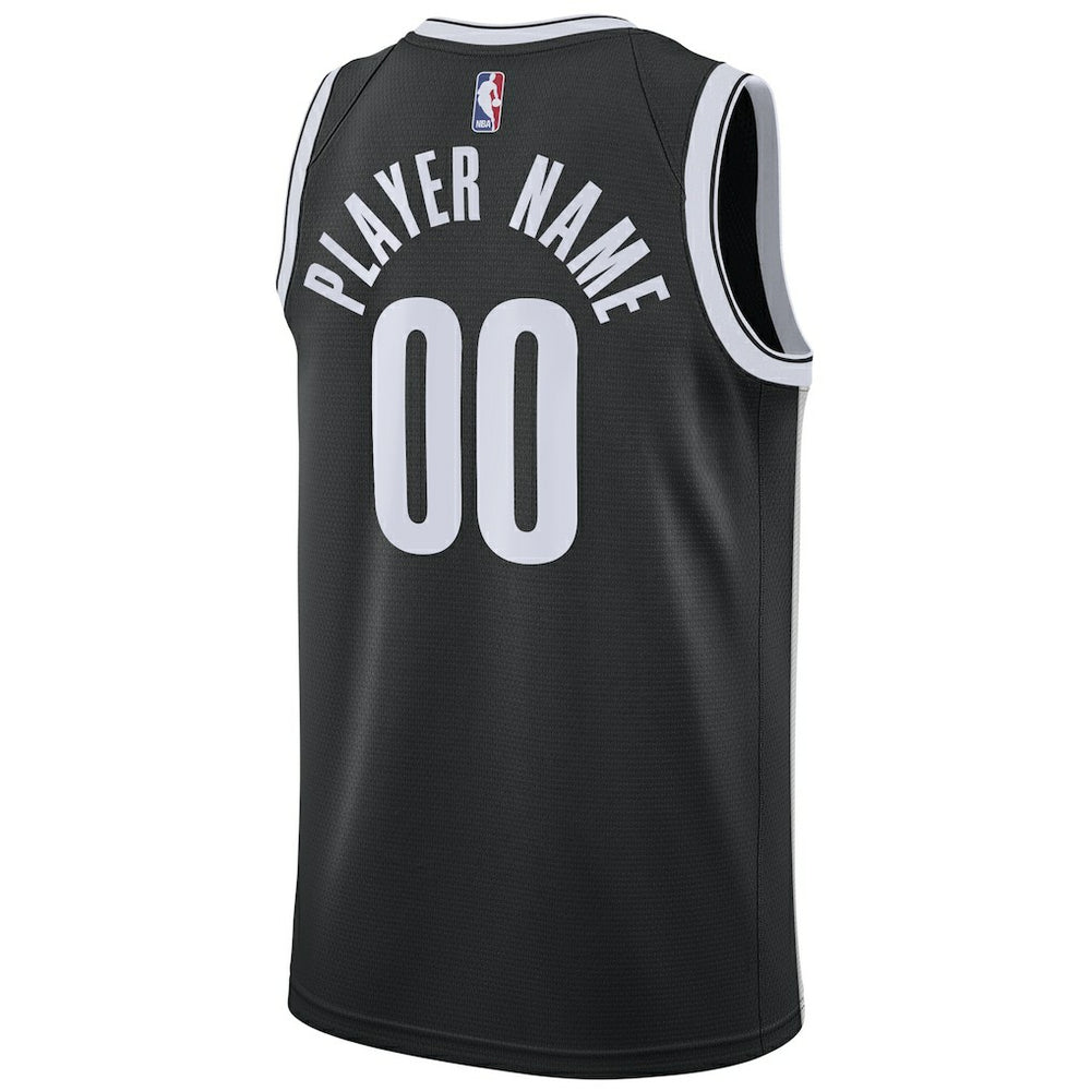 Brooklyn Nets Swingman Custom Jersey Black - Icon Edition