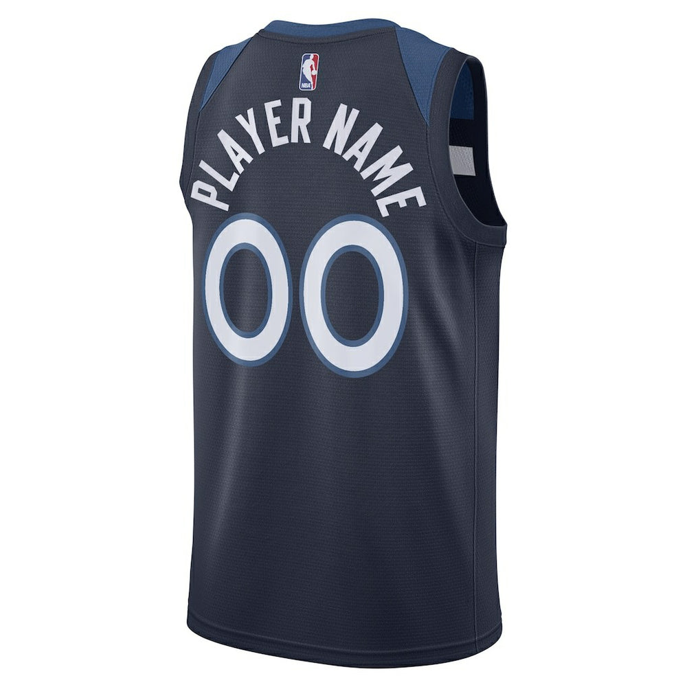 Minnesota Timberwolves Swingman Custom Jersey Navy - Icon Edition