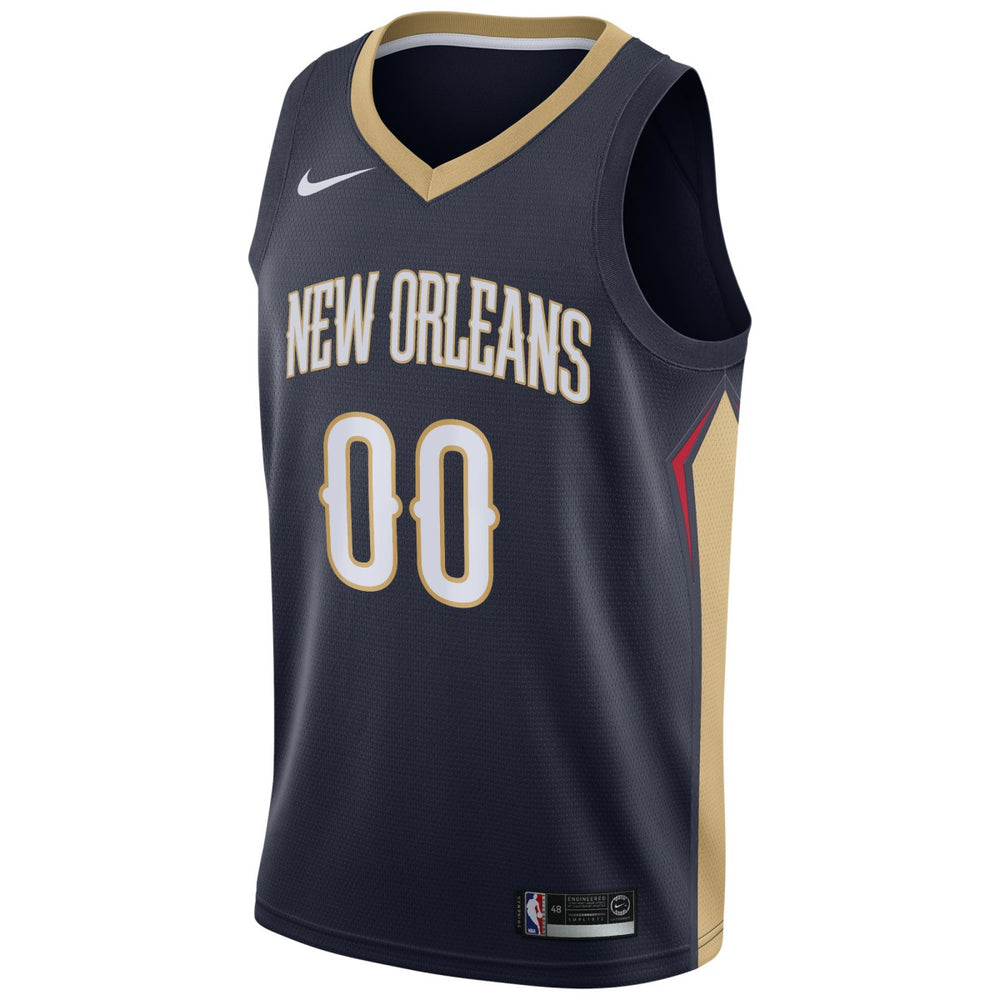New Orleans Pelicans Swingman Custom Jersey Navy - Icon Edition
