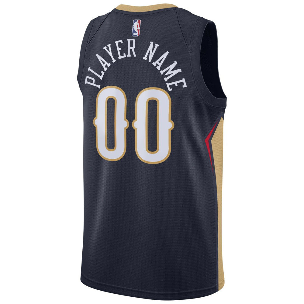 New Orleans Pelicans Swingman Custom Jersey Navy - Icon Edition