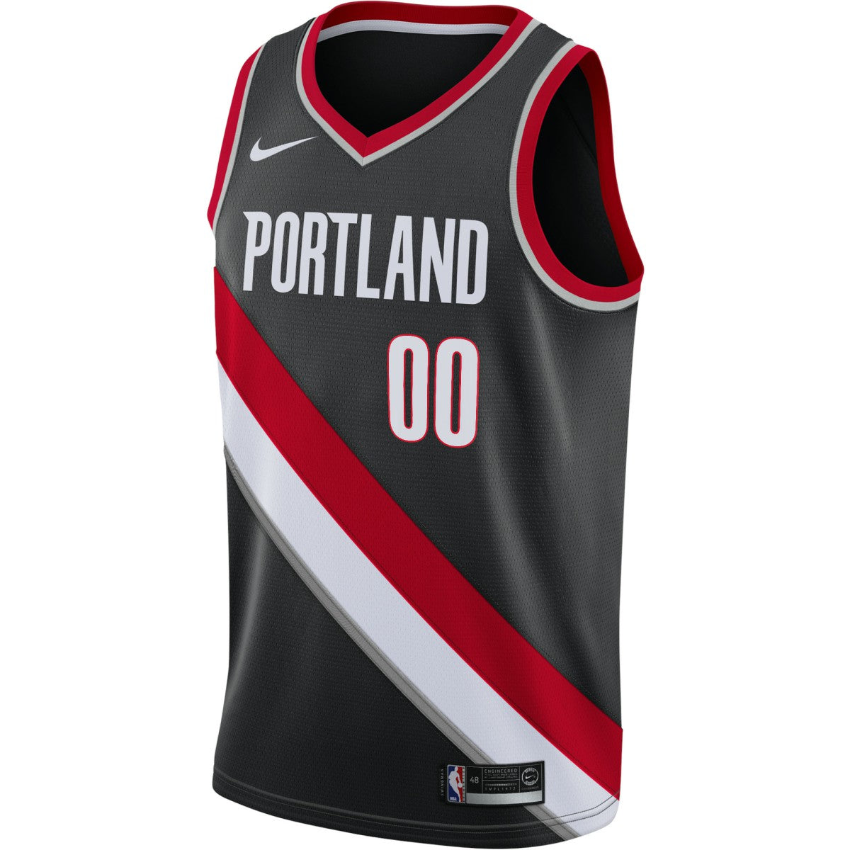 Portland Trail Blazers Swingman Custom Jersey Black - Icon Edition