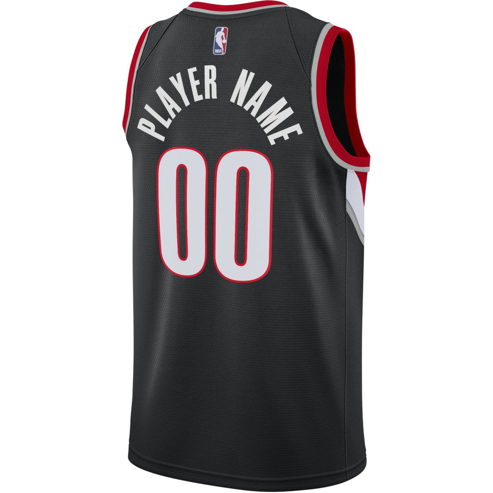 Portland Trail Blazers Swingman Custom Jersey Black - Icon Edition