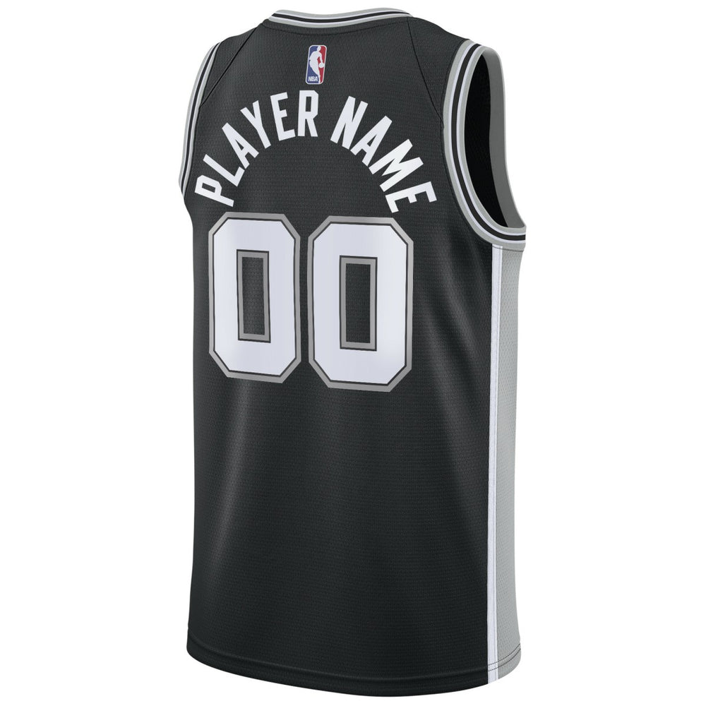 San Antonio Spurs Swingman Custom Jersey Black - Icon Edition