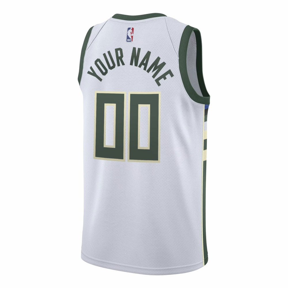 Milwaukee Bucks Swingman Custom Jersey White - Association Edition