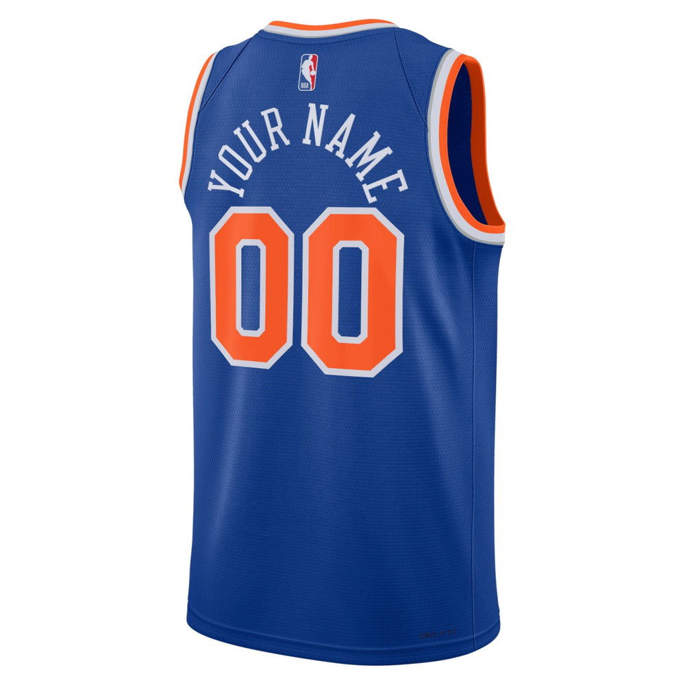 New York Knicks Unisex Swingman Custom Jersey Blue - Icon Edition
