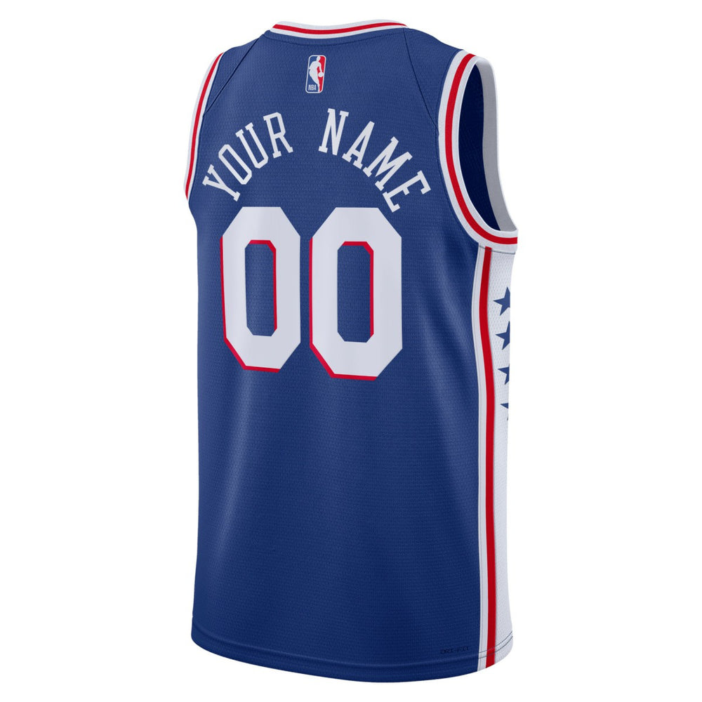 Philadelphia 76ers Unisex 2022/23 Swingman Custom Jersey Royal - Icon Edition
