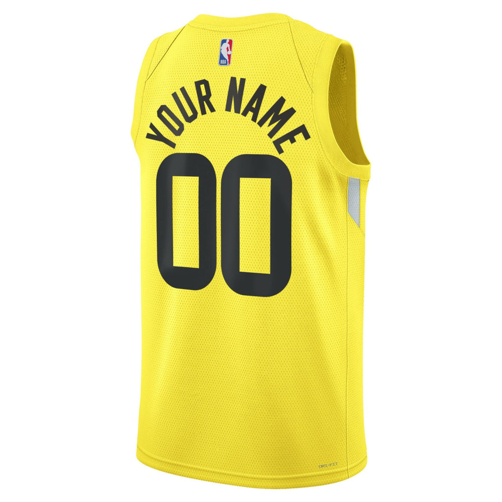 Utah Jazz Unisex Swingman Custom Jersey Gold - Icon Edition