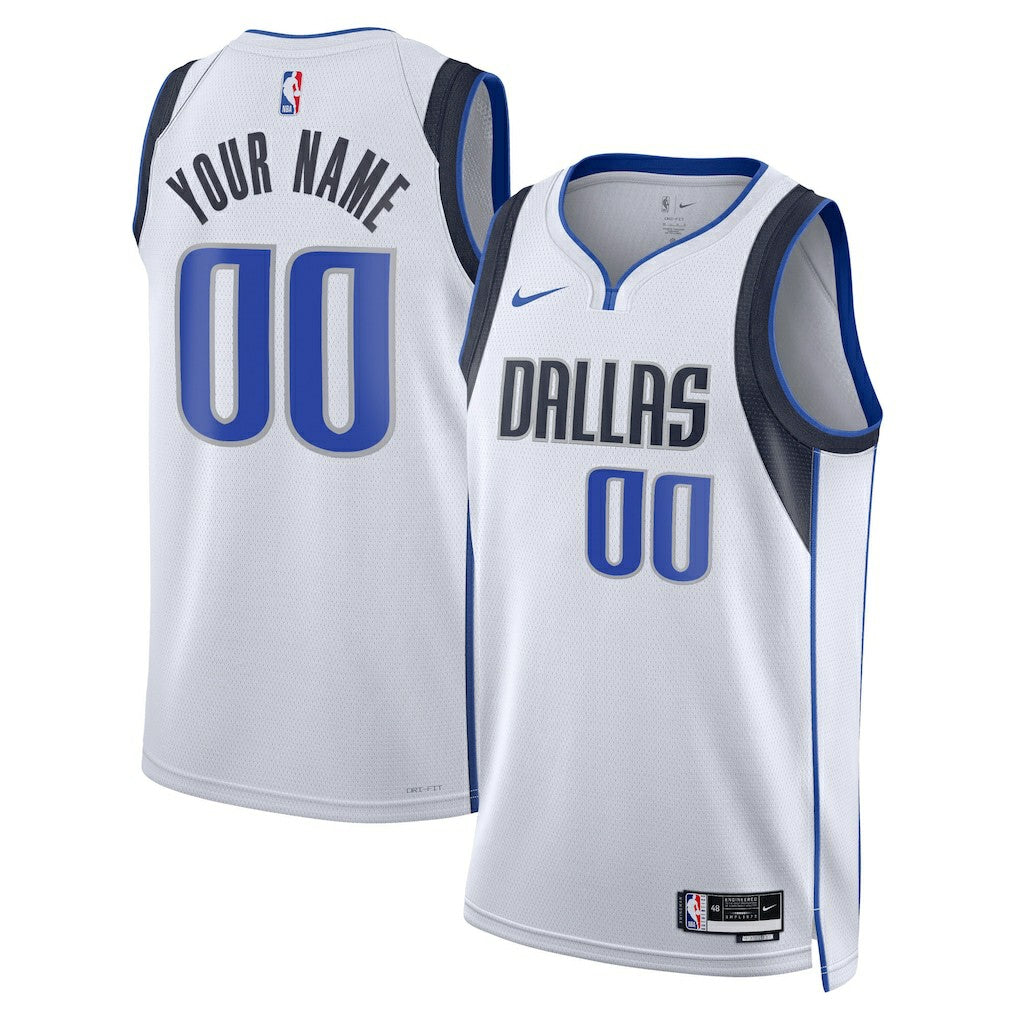 Dallas Mavericks Unisex Swingman Custom Jersey White sale - Association Edition