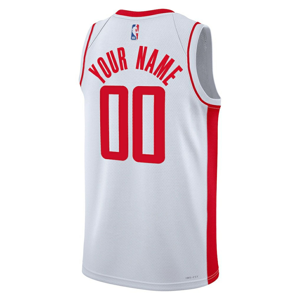 Houston Rockets Unisex Swingman Custom Jersey White - Association Edition