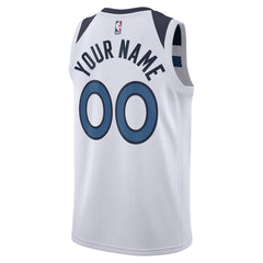 Minnesota Timberwolves Unisex Swingman Custom Jersey White - Association Edition
