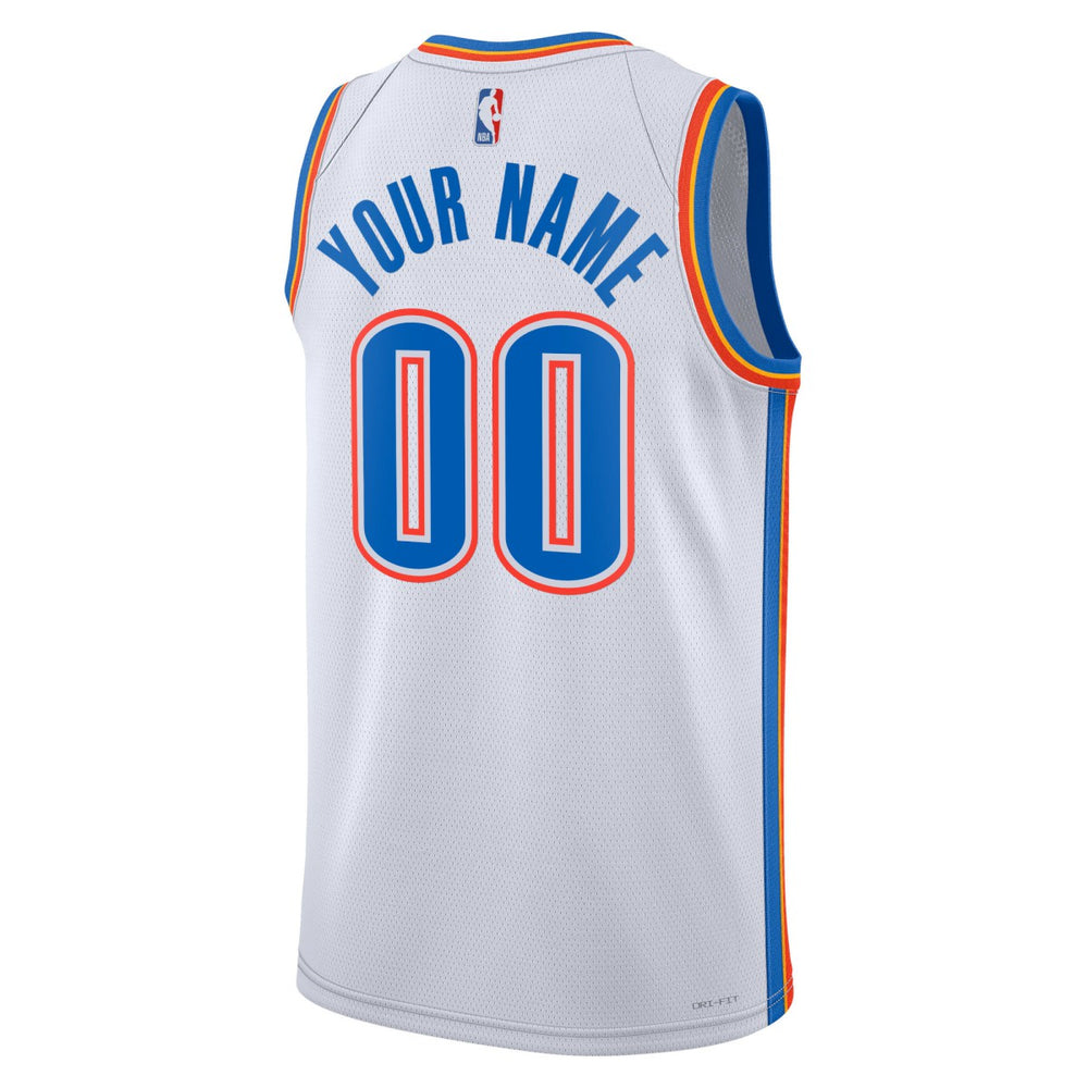 Oklahoma City Thunder Unisex Swingman Custom Jersey White - Association Edition