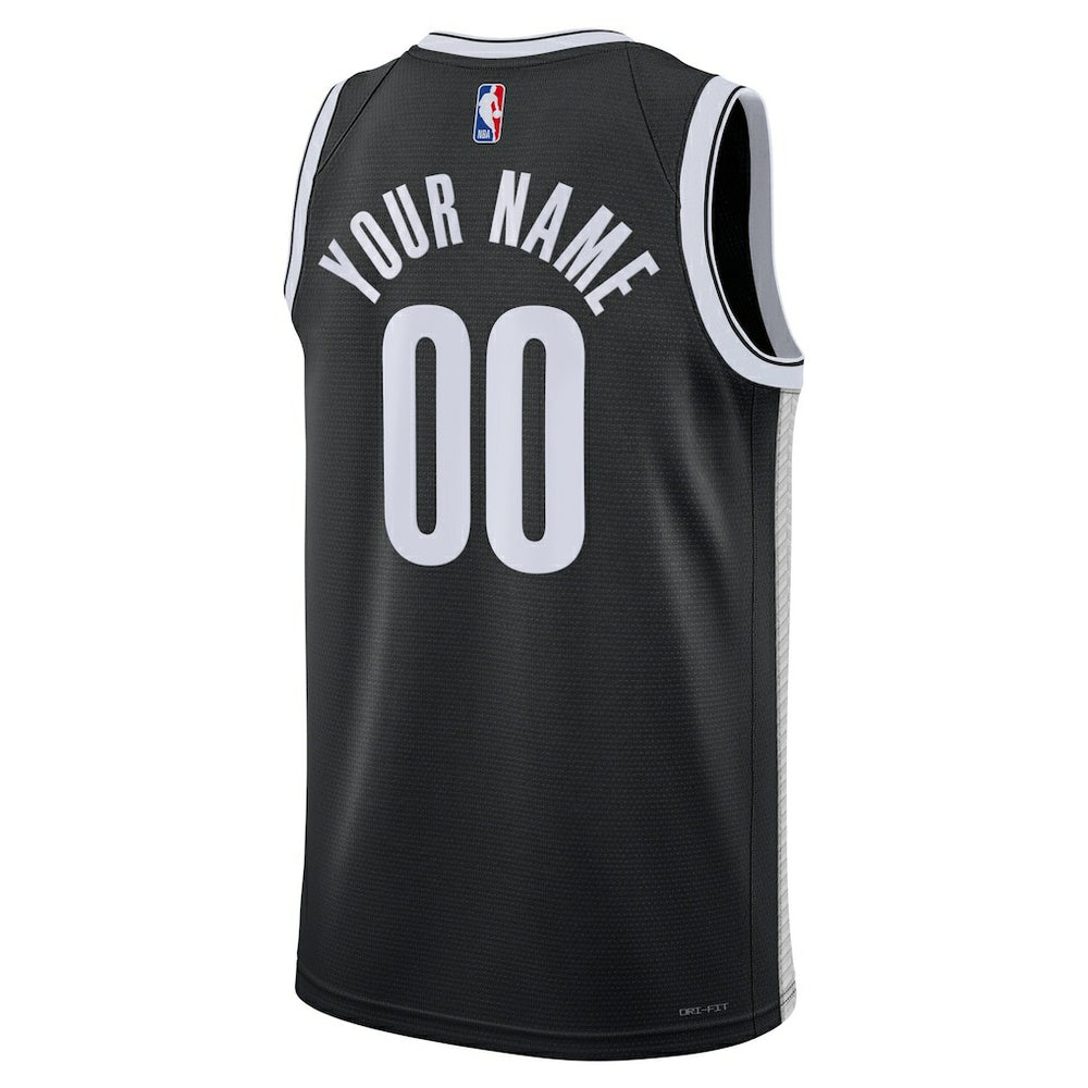 Brooklyn Nets Unisex Swingman Custom Jersey Black - Icon Edition