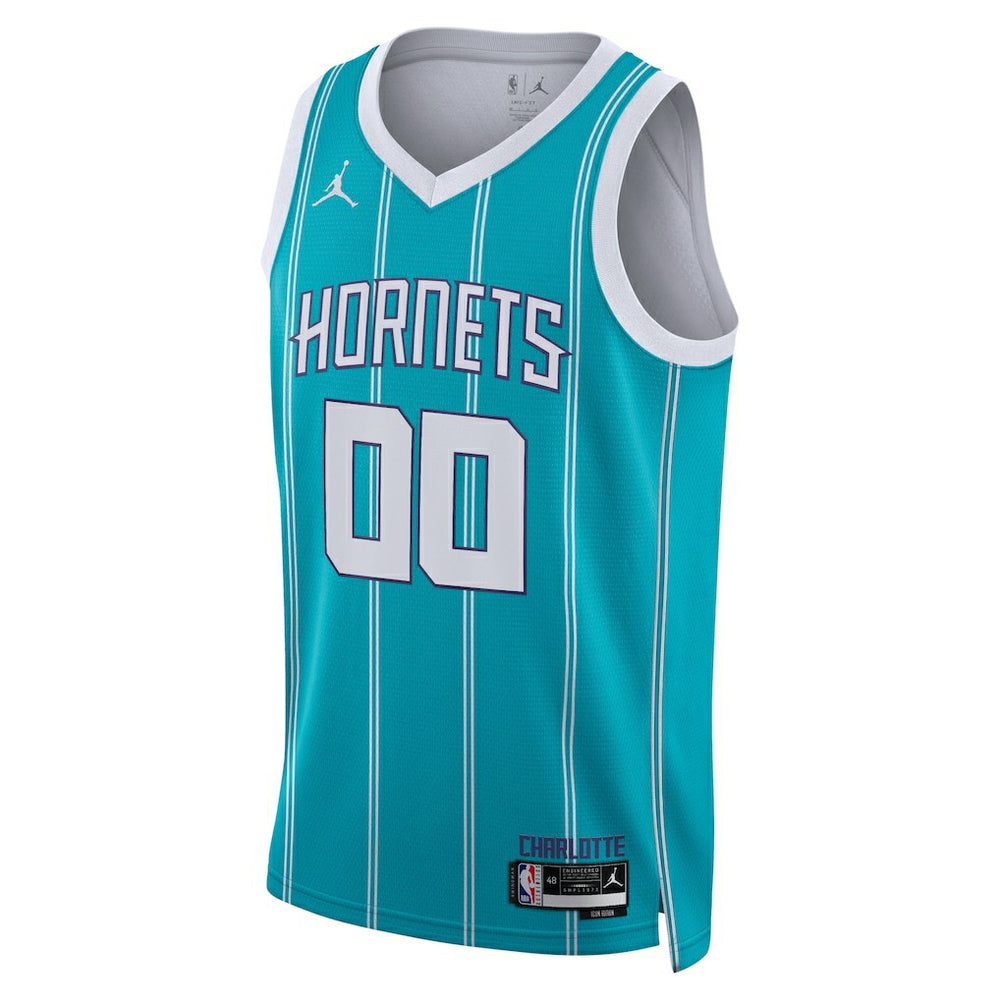 Charlotte Hornets Jordan Brand Unisex Swingman Custom Jersey Teal - Icon Edition discount