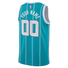 Charlotte Hornets Jordan Brand Unisex Swingman Custom Jersey Teal - Icon Edition discount