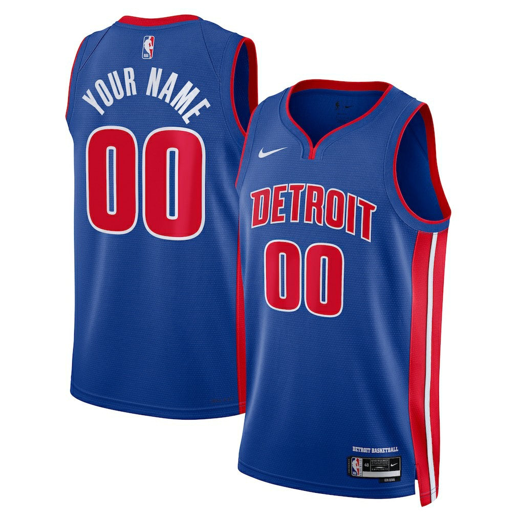 Detroit Pistons Unisex Swingman Custom Jersey Blue sale - Icon Edition