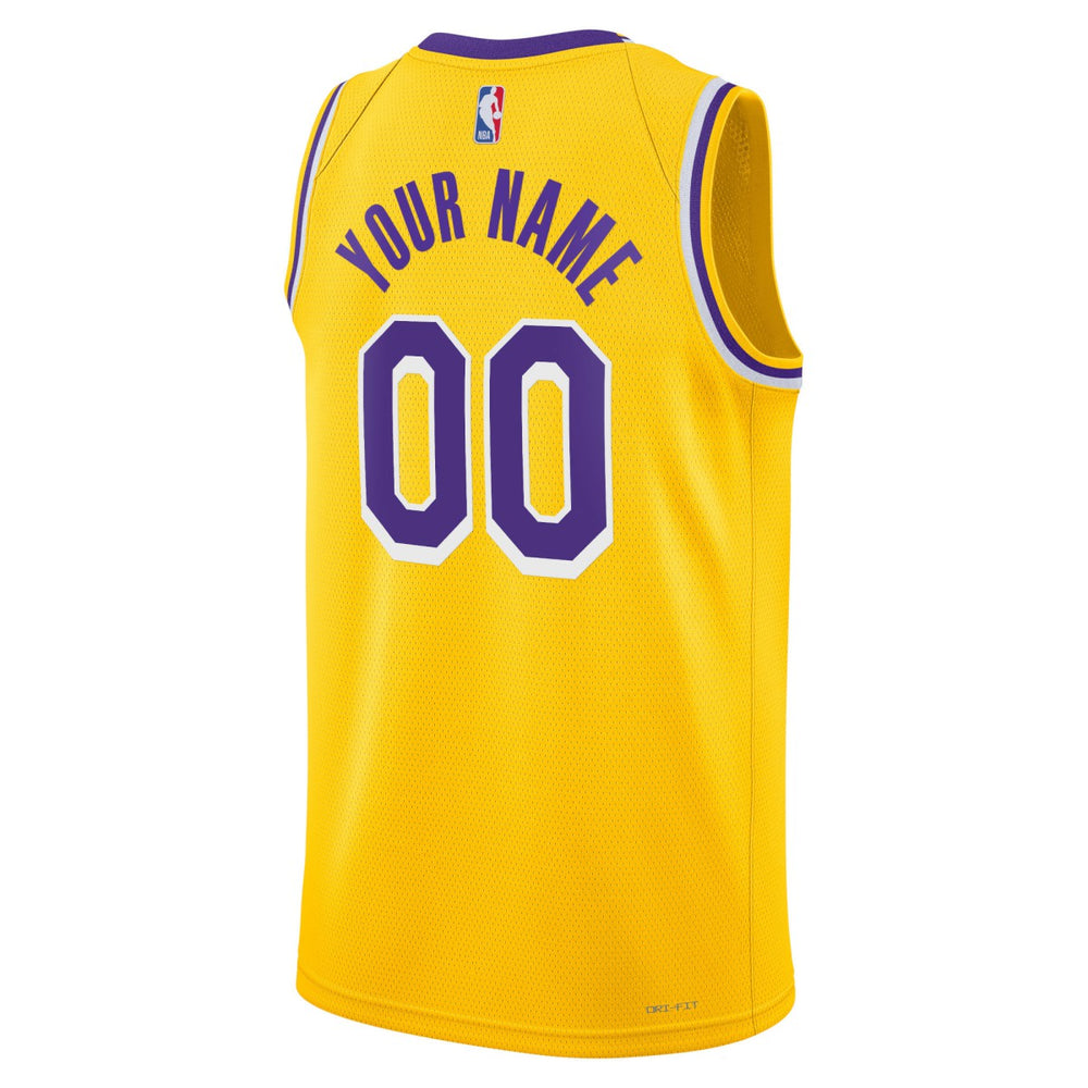 Los Angeles Lakers Unisex Swingman Custom Jersey Gold - Icon Edition