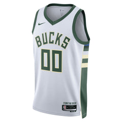 Milwaukee Bucks Unisex Swingman Custom Jersey White - Association Edition