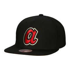Atlanta Braves Cooperstown Collection True Classics Snapback Hat Black | Mitchell & Ness