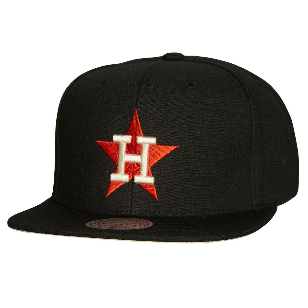 Houston Astros Cooperstown Collection True Classics Snapback Hat Black | Mitchell & Ness