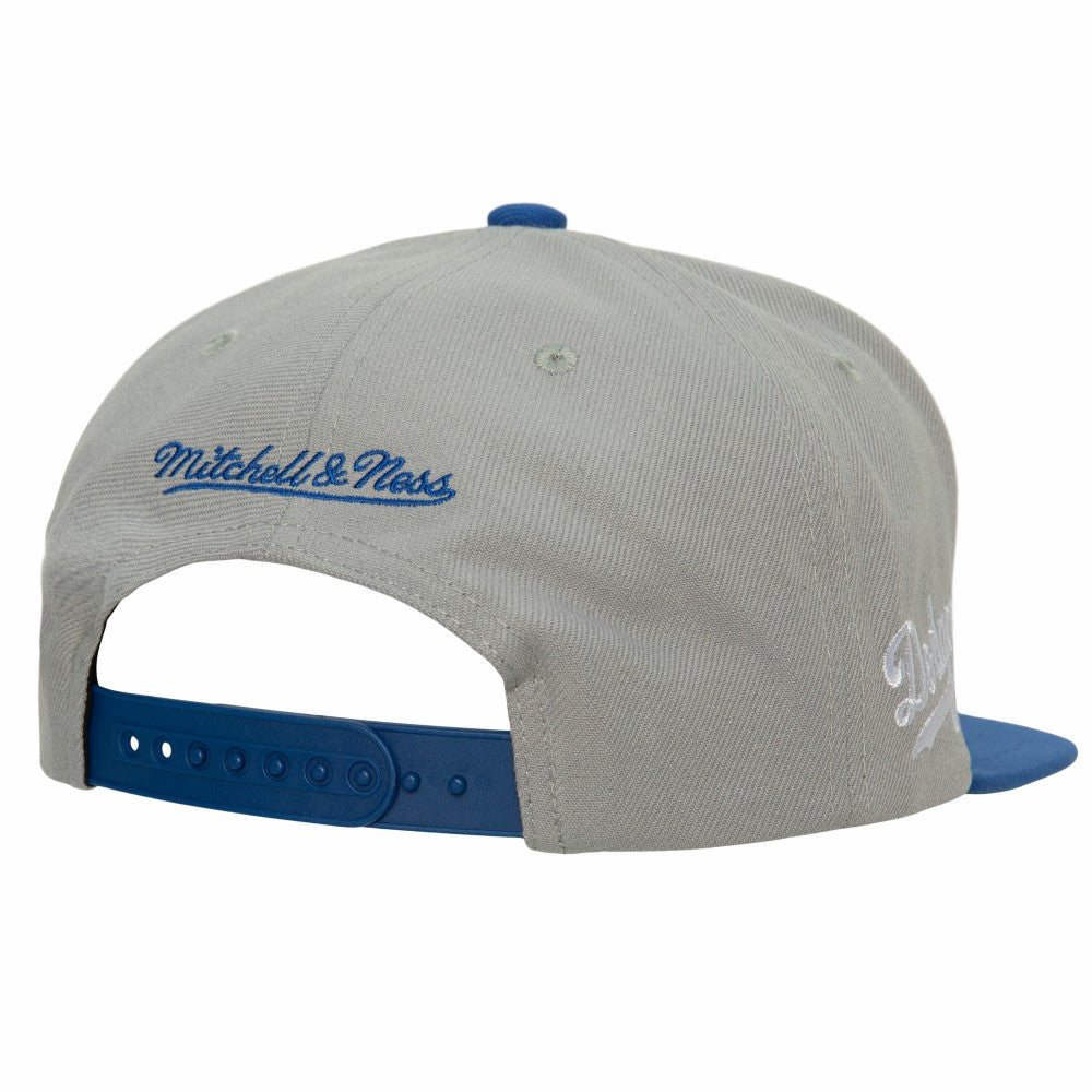 Los Angeles Dodgers Cooperstown Collection Away Snapback Hat Gray | Mitchell & Ness